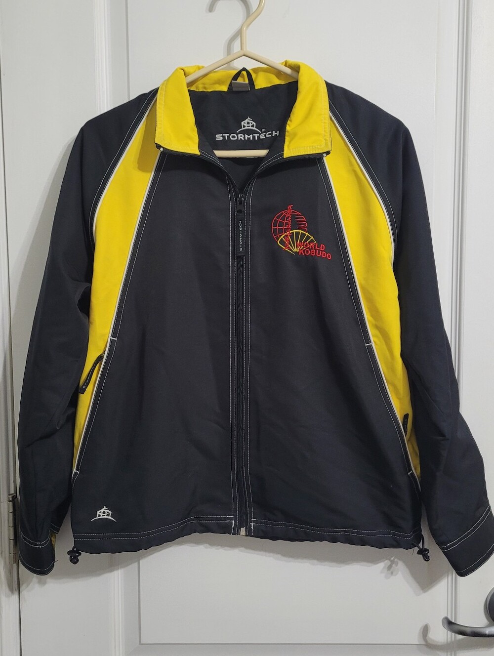 Stormtech Black & Yellow Athletic  Zip-Up Windbreaker Jacket Sz Small